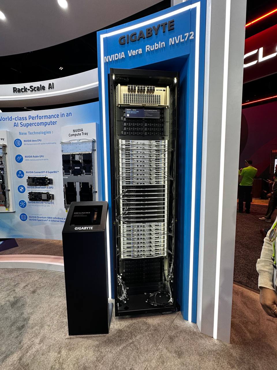 NVIDIA Vera Rubin NVL72 rack-scale AI system by Gigabyte